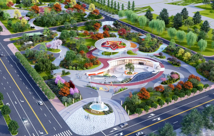 公園入口景觀鳥瞰設計落地難？這樣做方案不跑偏