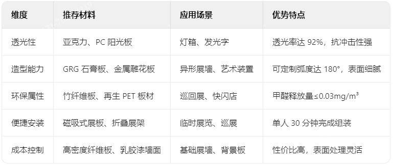 材料選擇的五大核心維度
